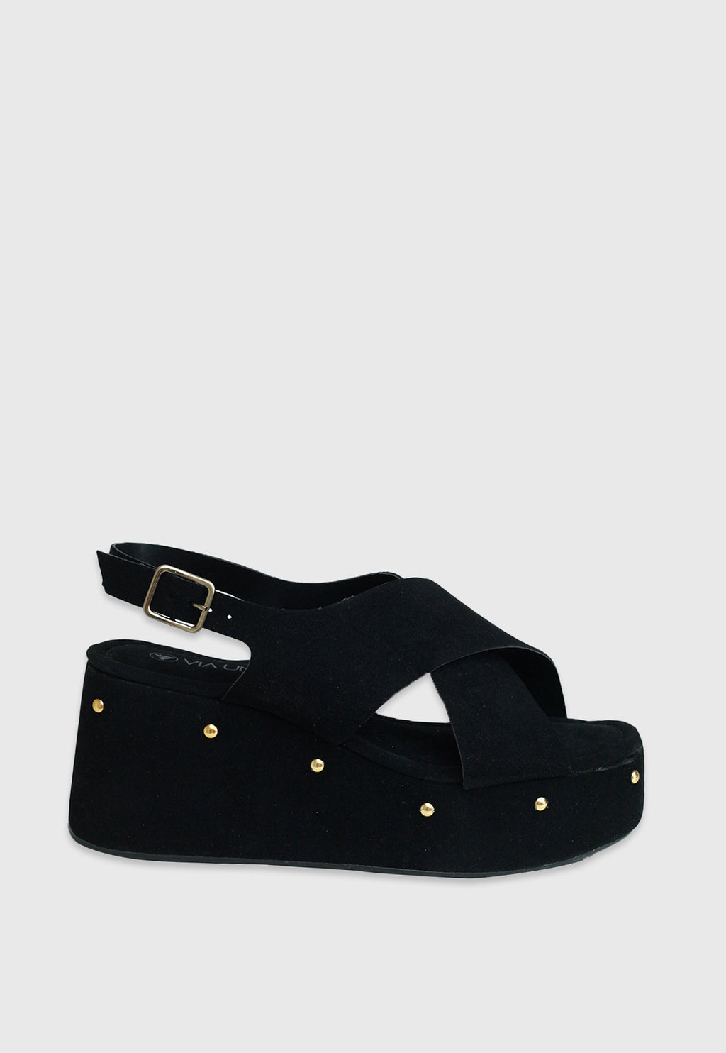 Sandalia Anabela 639044 Camurça Preto