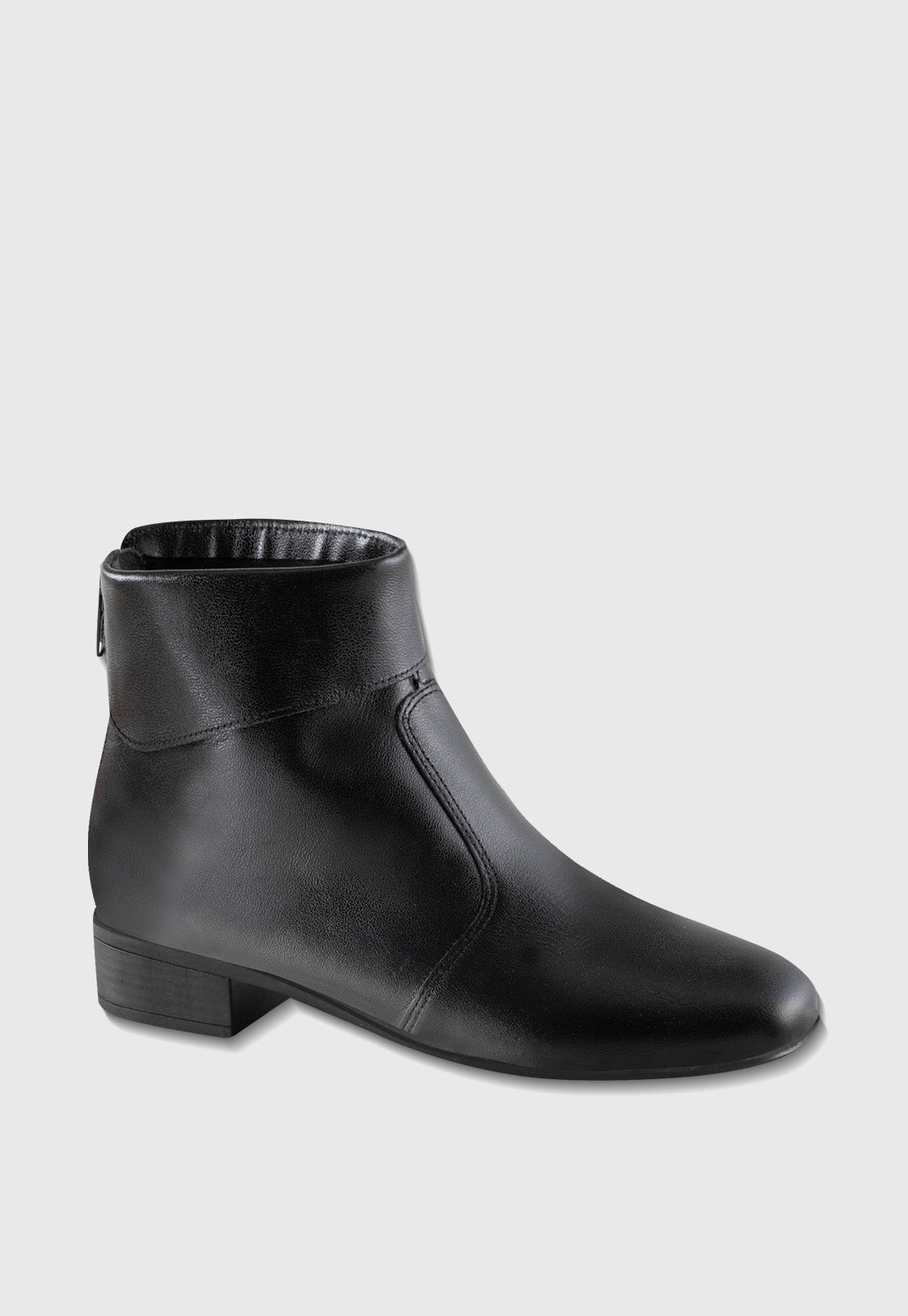 Bota de Couro Cano Curto 827003 Couro Soft Preto