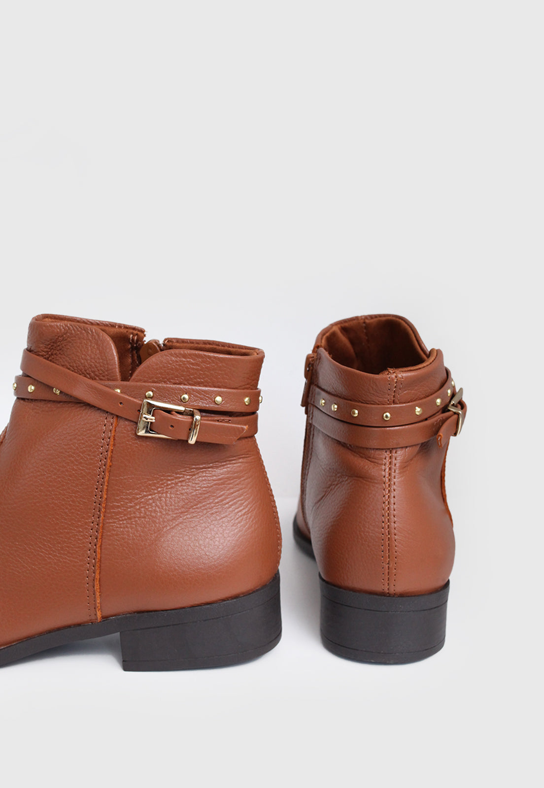 Bota Cano Curto 708041 Couro Caramelo