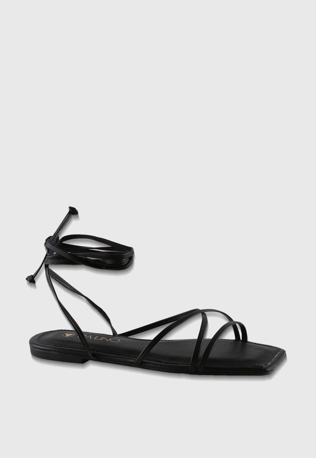Sandalia Flat 611017 Mestiço Preto