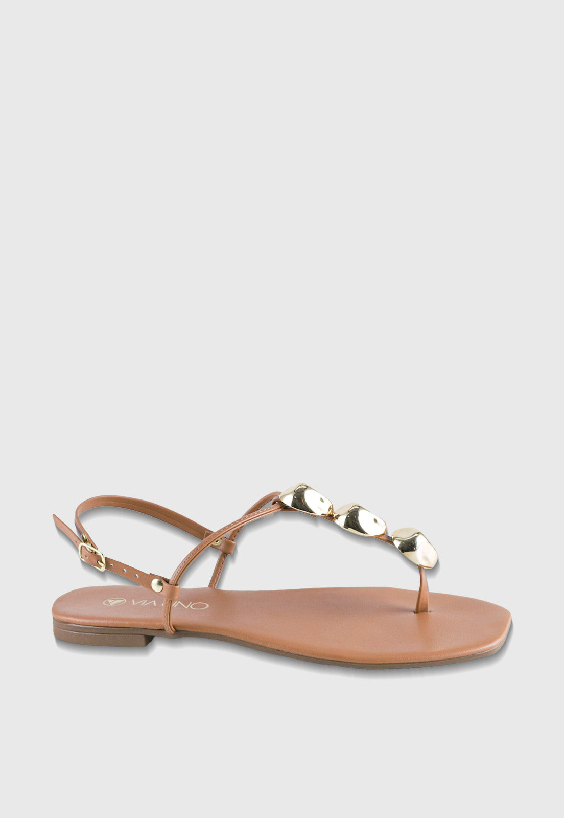 Sandalia Flat 450263 Mestiço Nozes