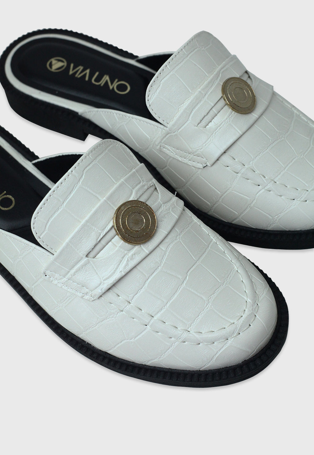 Mule 830084 Croco Off White
