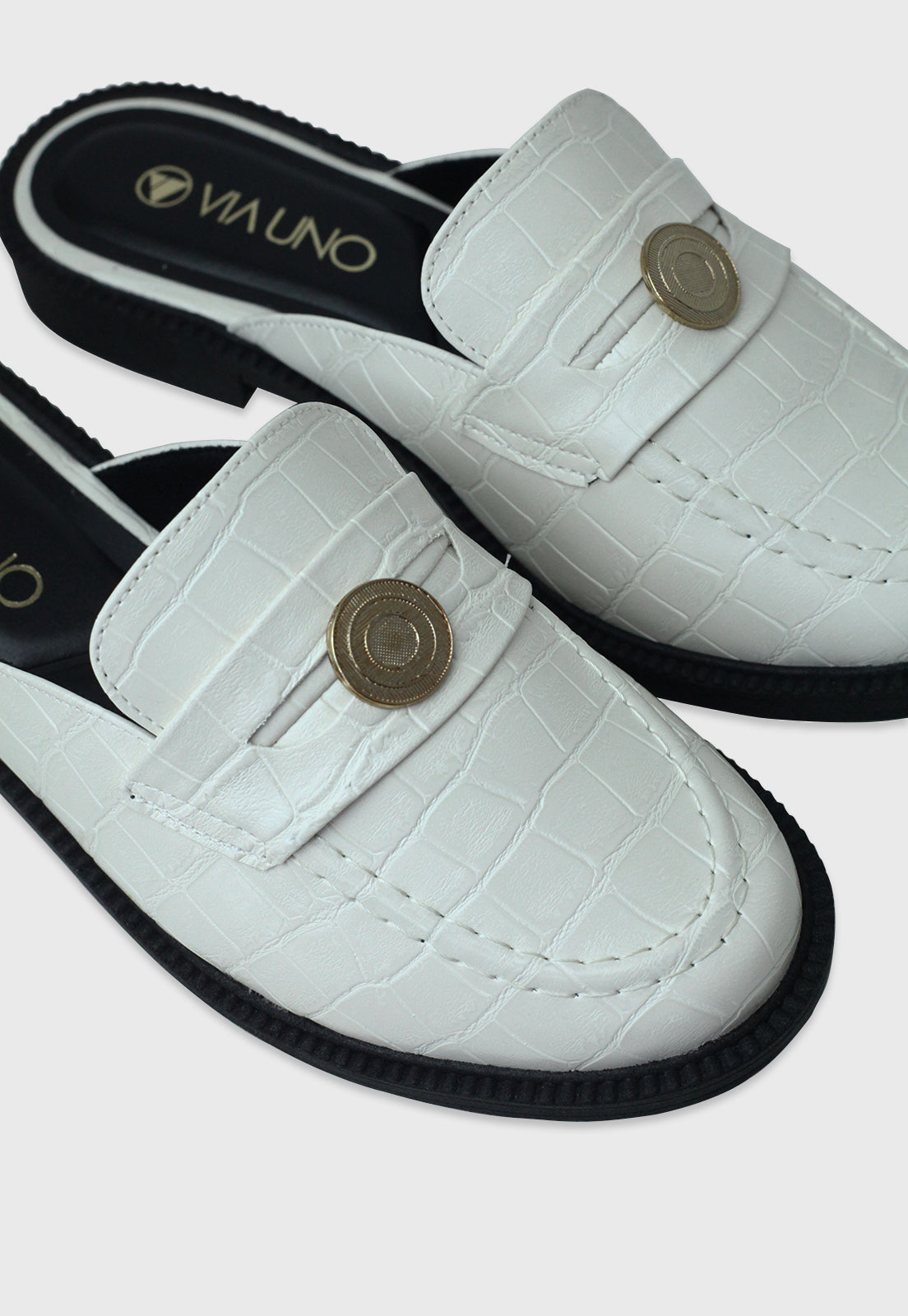 Mule 830084 Croco Off White