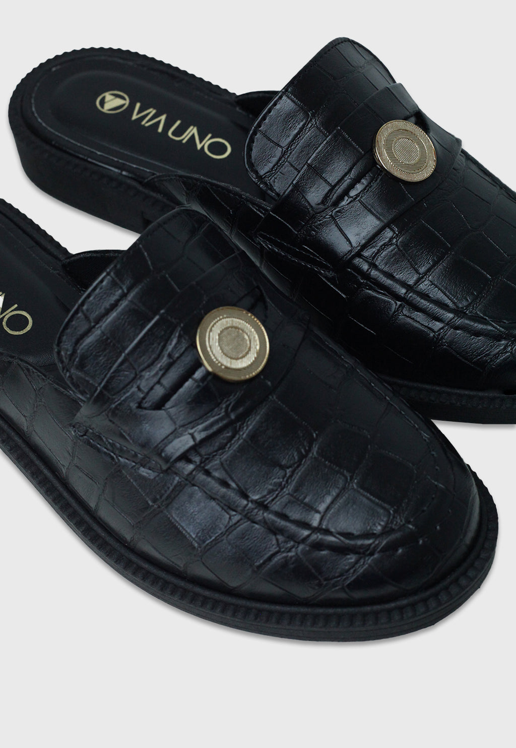 Mule 830084 Croco Preto