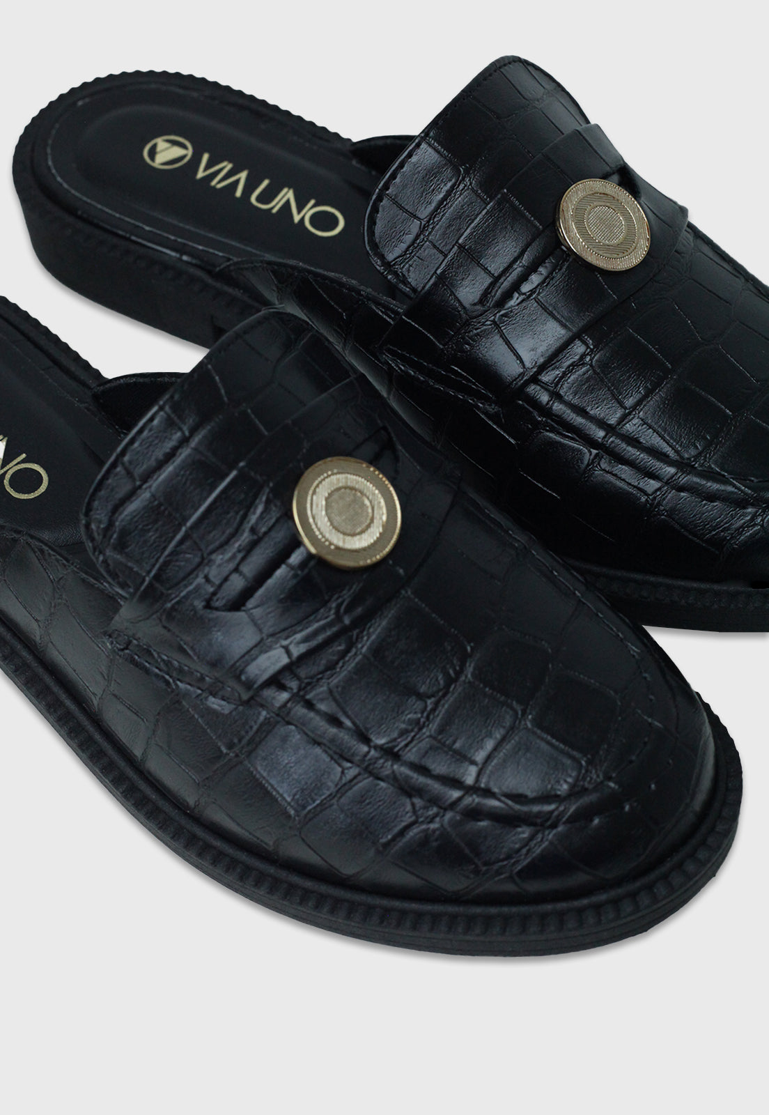 Mule 830084 Croco Preto
