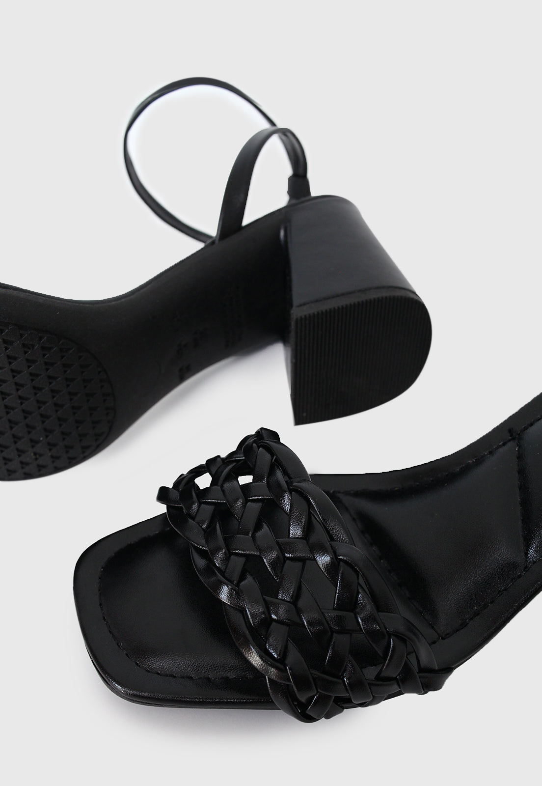 Sandalia Salto Medio 857041 Napa Rock Preto