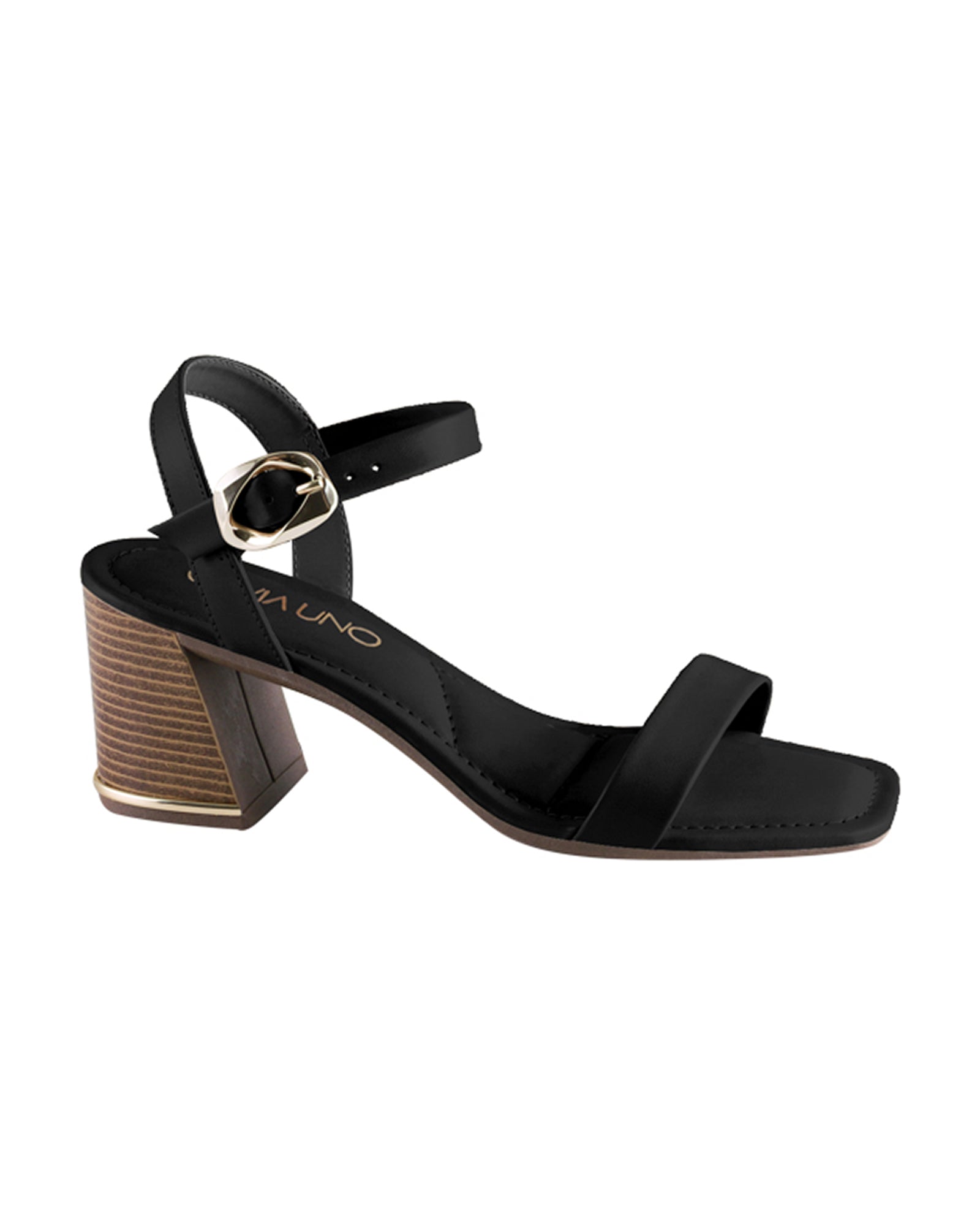 Sandalia Salto Medio 857071 Rock Preto