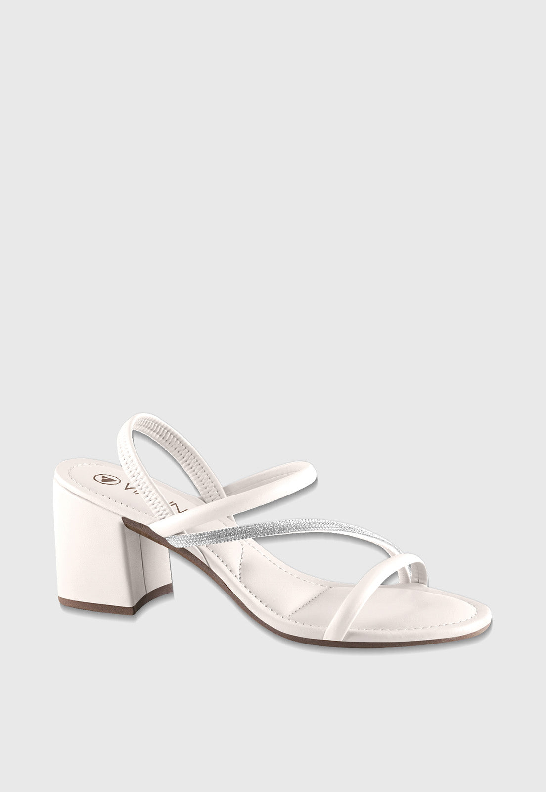 Sandalia Salto Medio 858008 Mestiço Off White