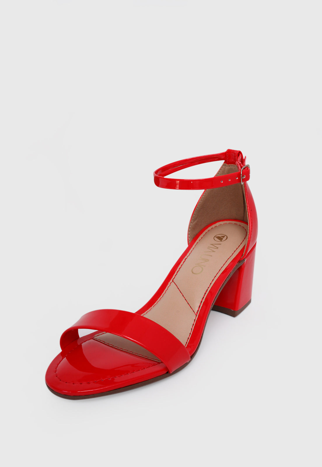 Sandalia Salto Medio 858026 Verniz Ferrari