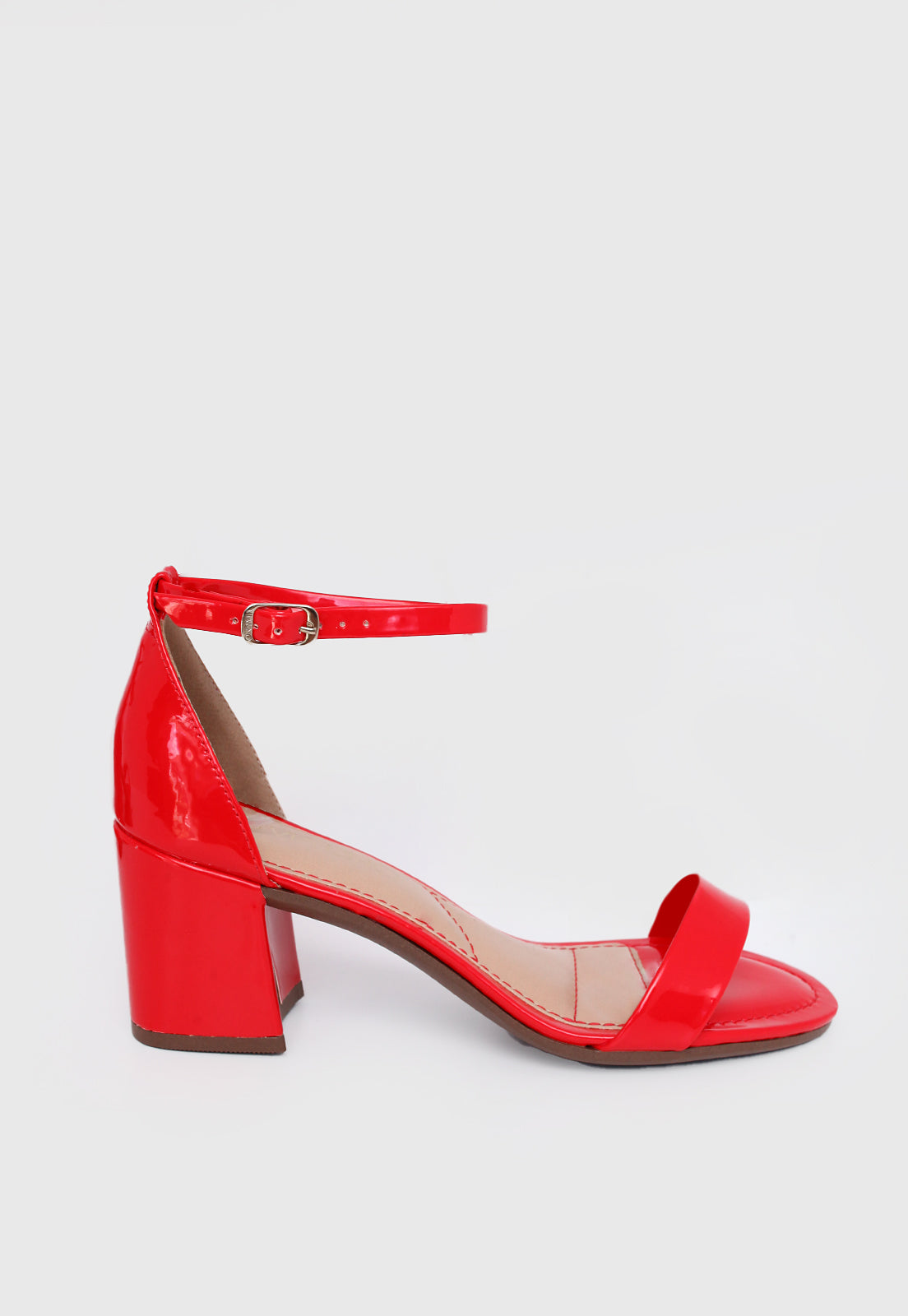 Sandalia Salto Medio 858026 Verniz Ferrari