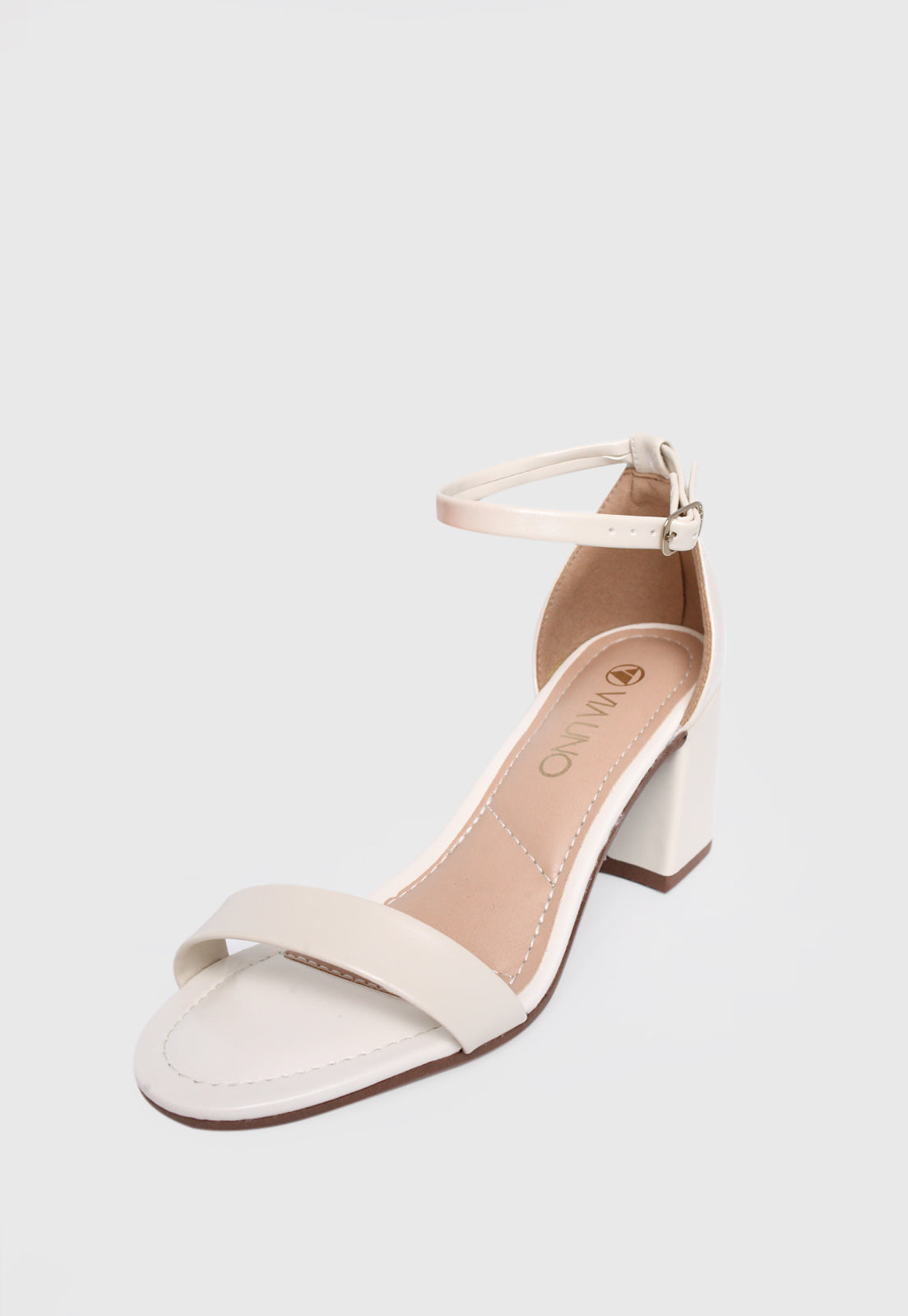 Sandalia Salto Medio 858026 Napa Rock Off White