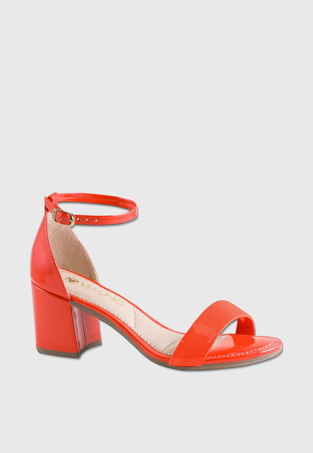 Sandalia Salto Medio 858026 Verniz Ferrari