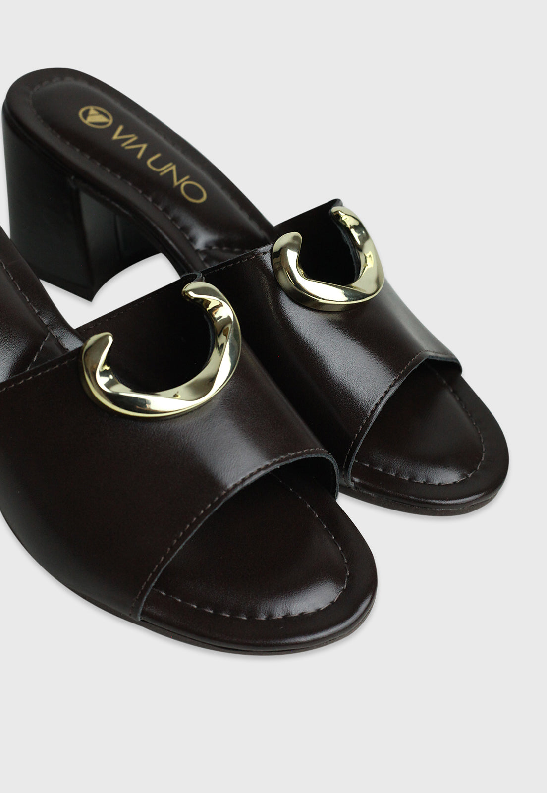 Tamanco Medio 858034 Napa Rock Marrom