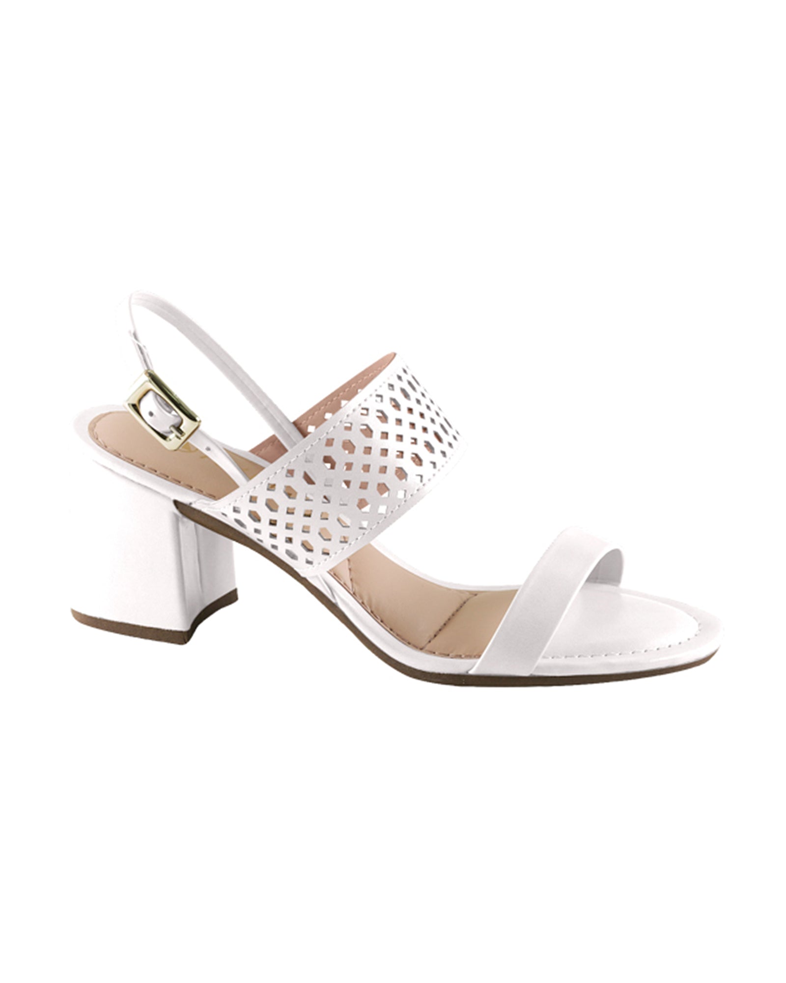 Sandalia Salto Medio 858049 Napa Rock Off White