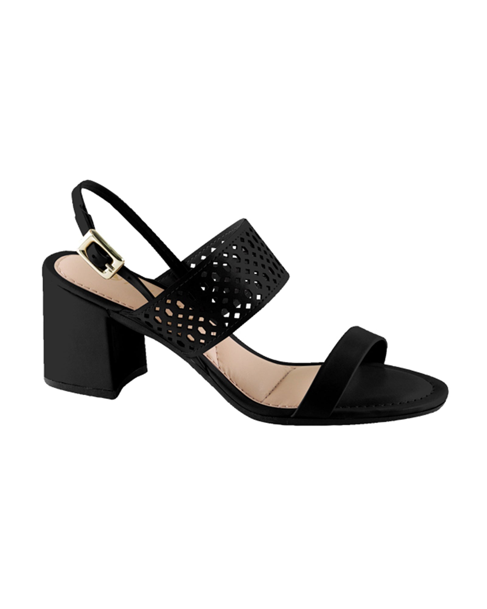 Sandalia Salto Medio 858049 Napa Rock Preto