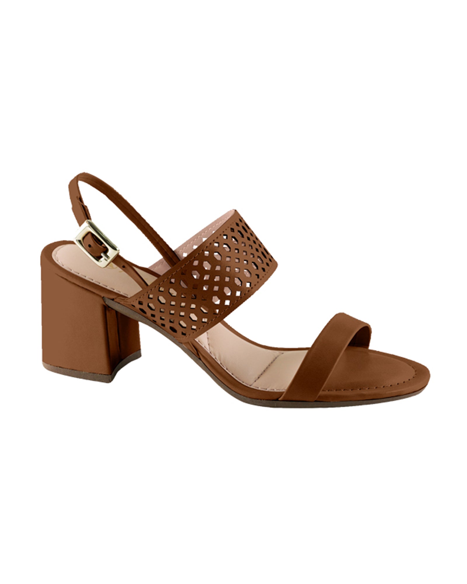 Sandalia Salto Medio 858049 Napa Rock Caramelo