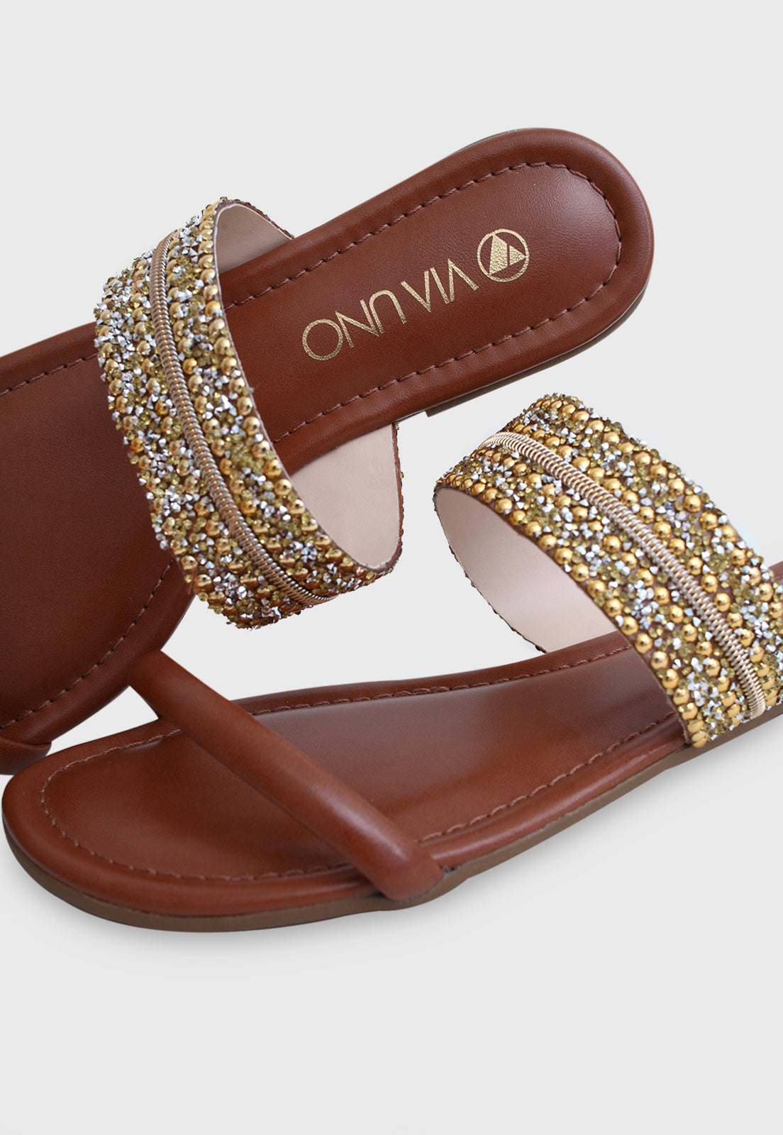 Sandalia Flat 859101 Napa Rock Caramelo