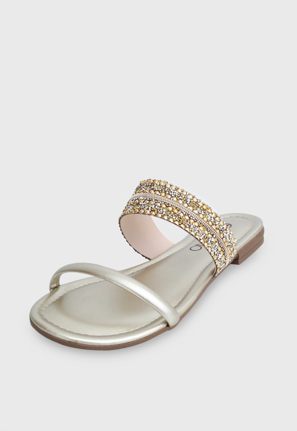 Sandalia Flat 859101 Elegance Ouro Light