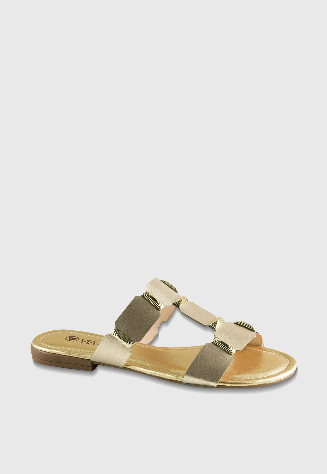 Sandalia Flat 859134 Sun Glo C Ouro Light