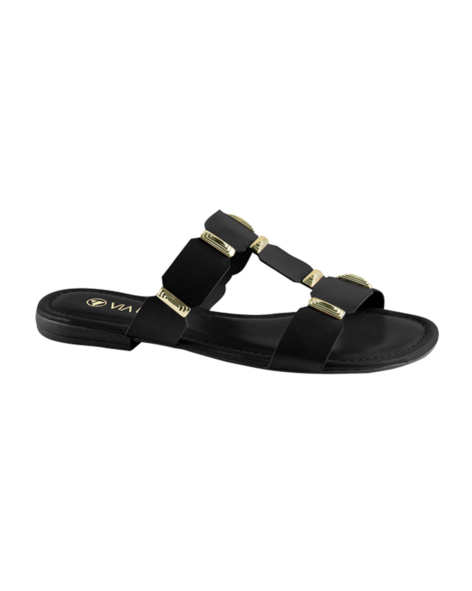 Sandalia Flat 859134 Napa Rock Preto
