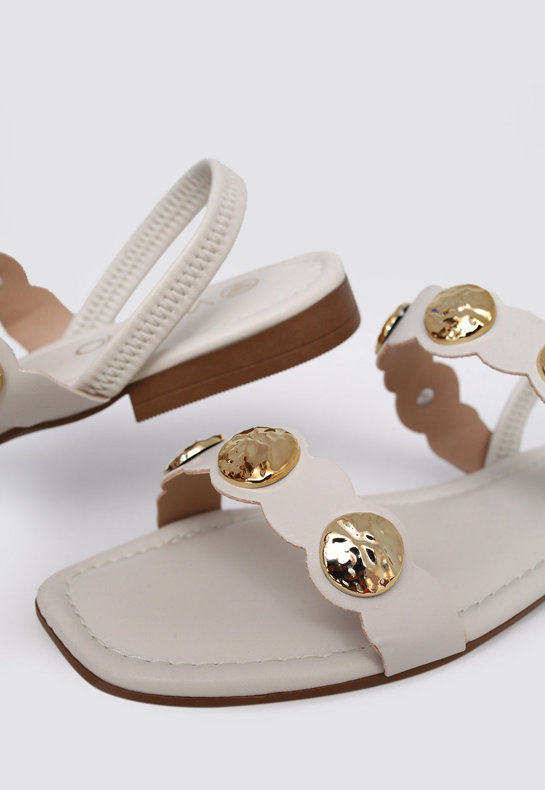 Rasteira Flat 860084 Mestiço Off White