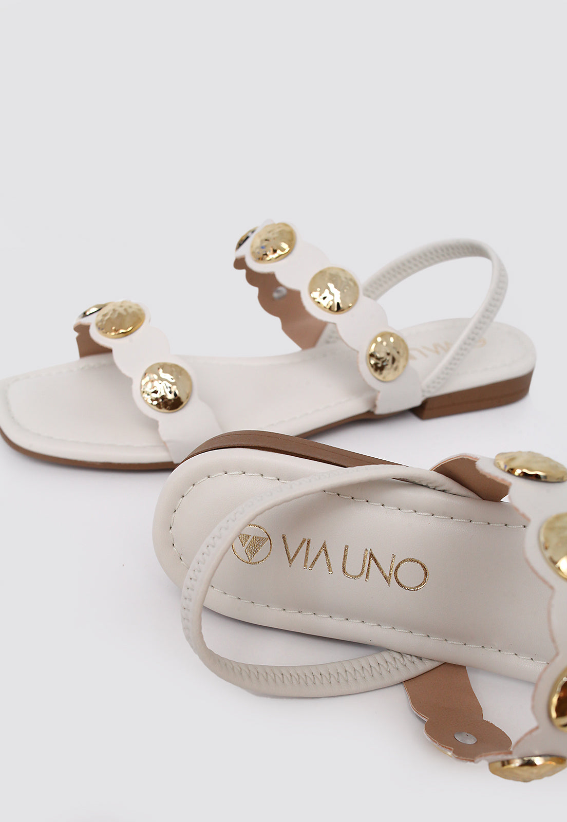 Rasteira Flat 860084 Mestiço Off White