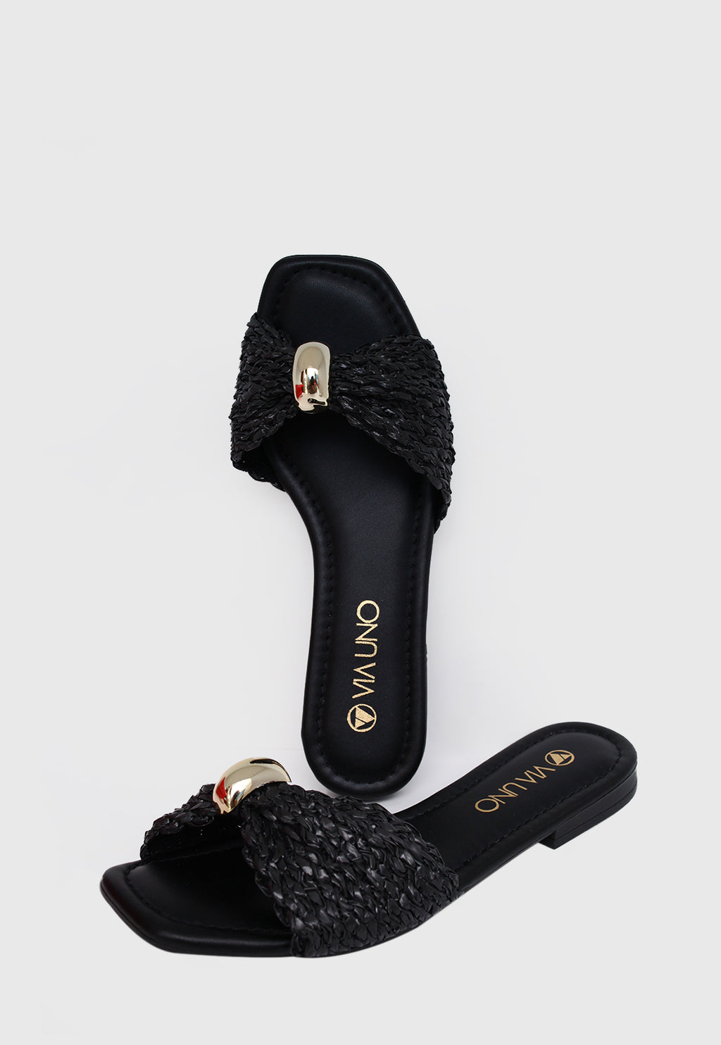 Rasteira Flat 860097 Mestiço Preto