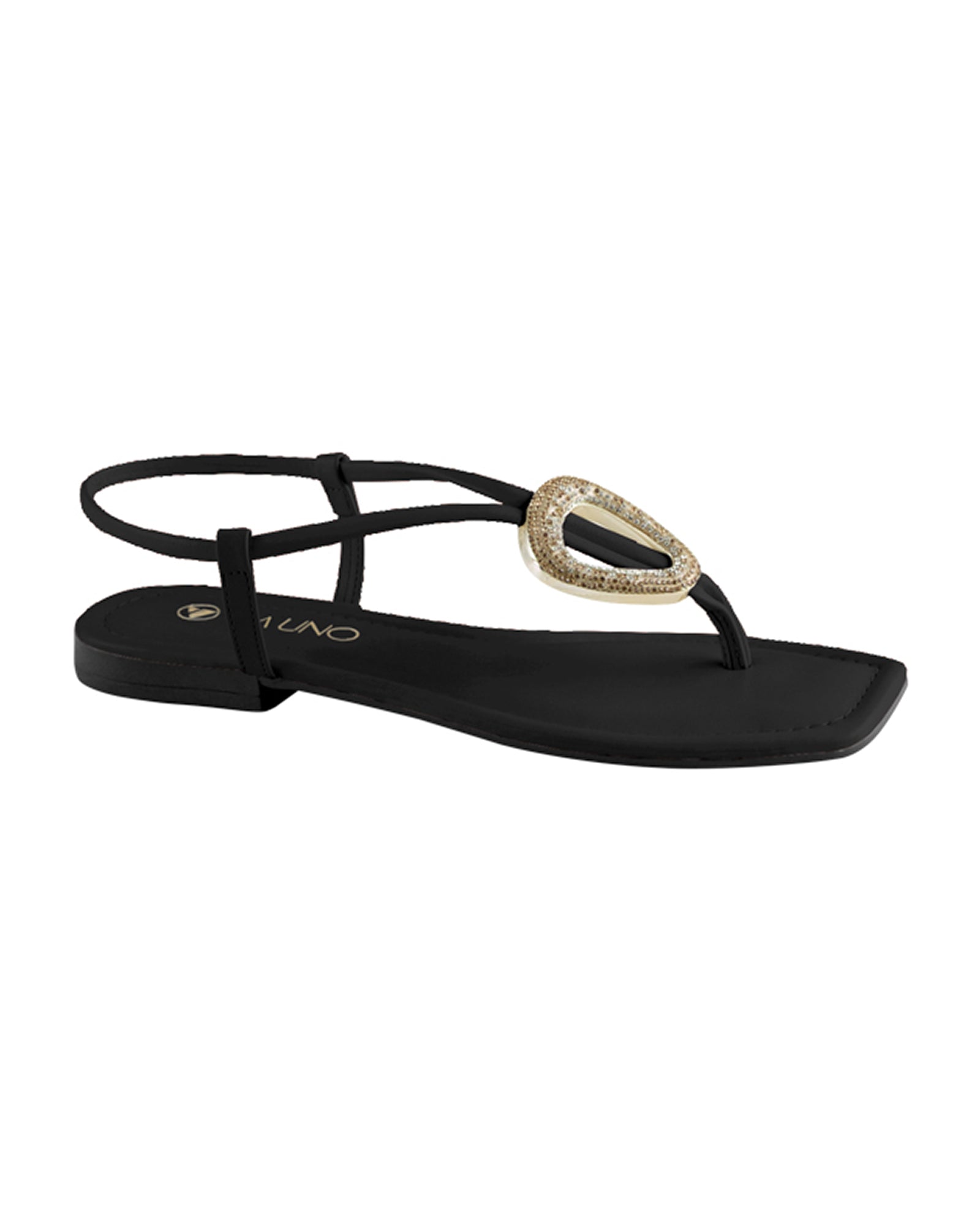 Sandalia Flat 860123 Napa Rock Preto