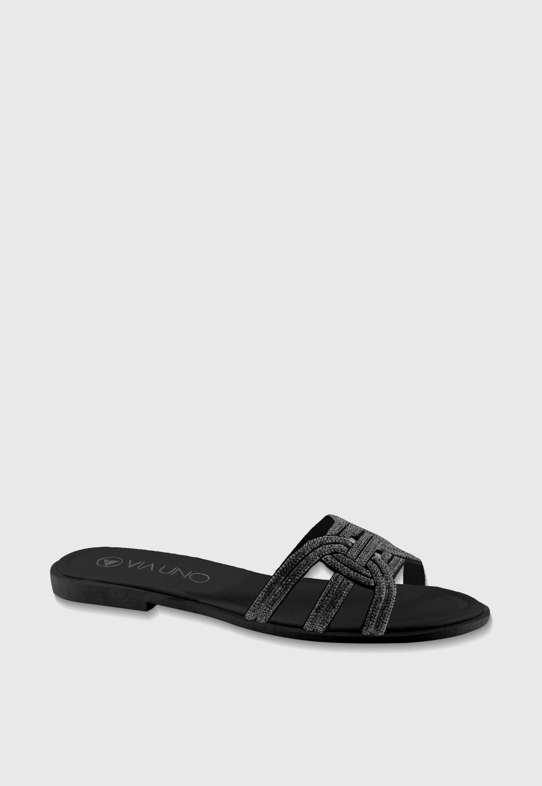 Sandalia Flat 869060  Preto/Grafite