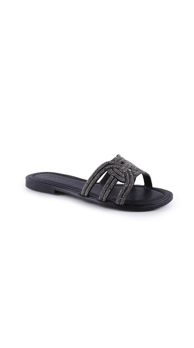 Sandalia Flat 869060  Preto/Grafite
