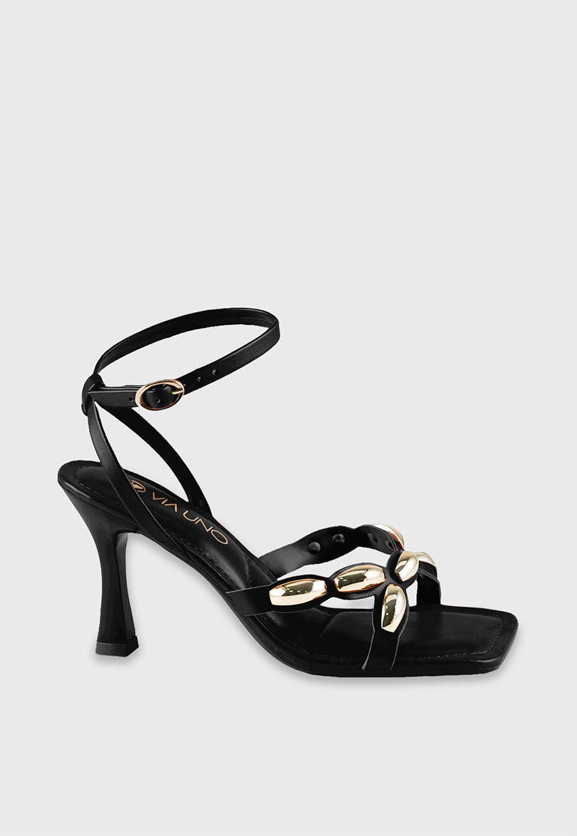 Sandalia Salto Alto 871015 Napa Rock Preto