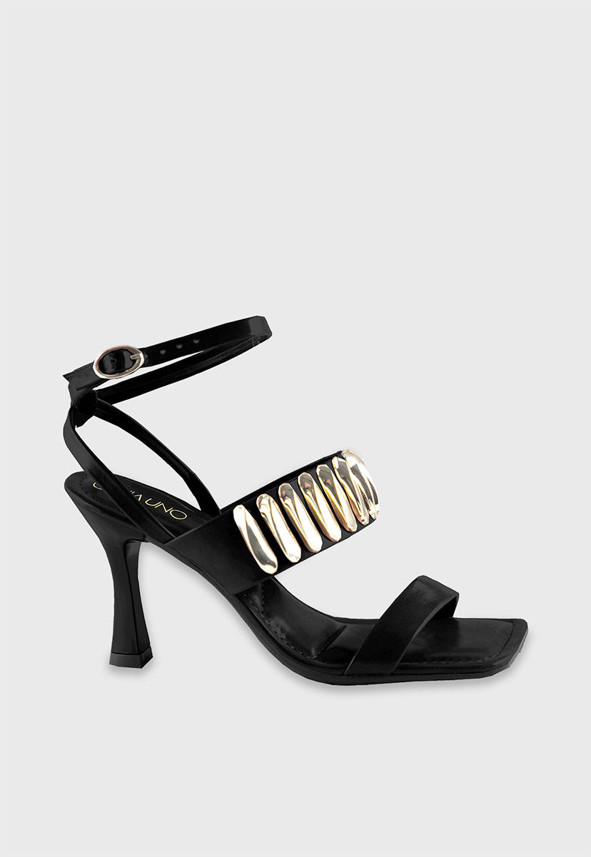 Sandalia Salto Alto 871016 Napa Rock Preto