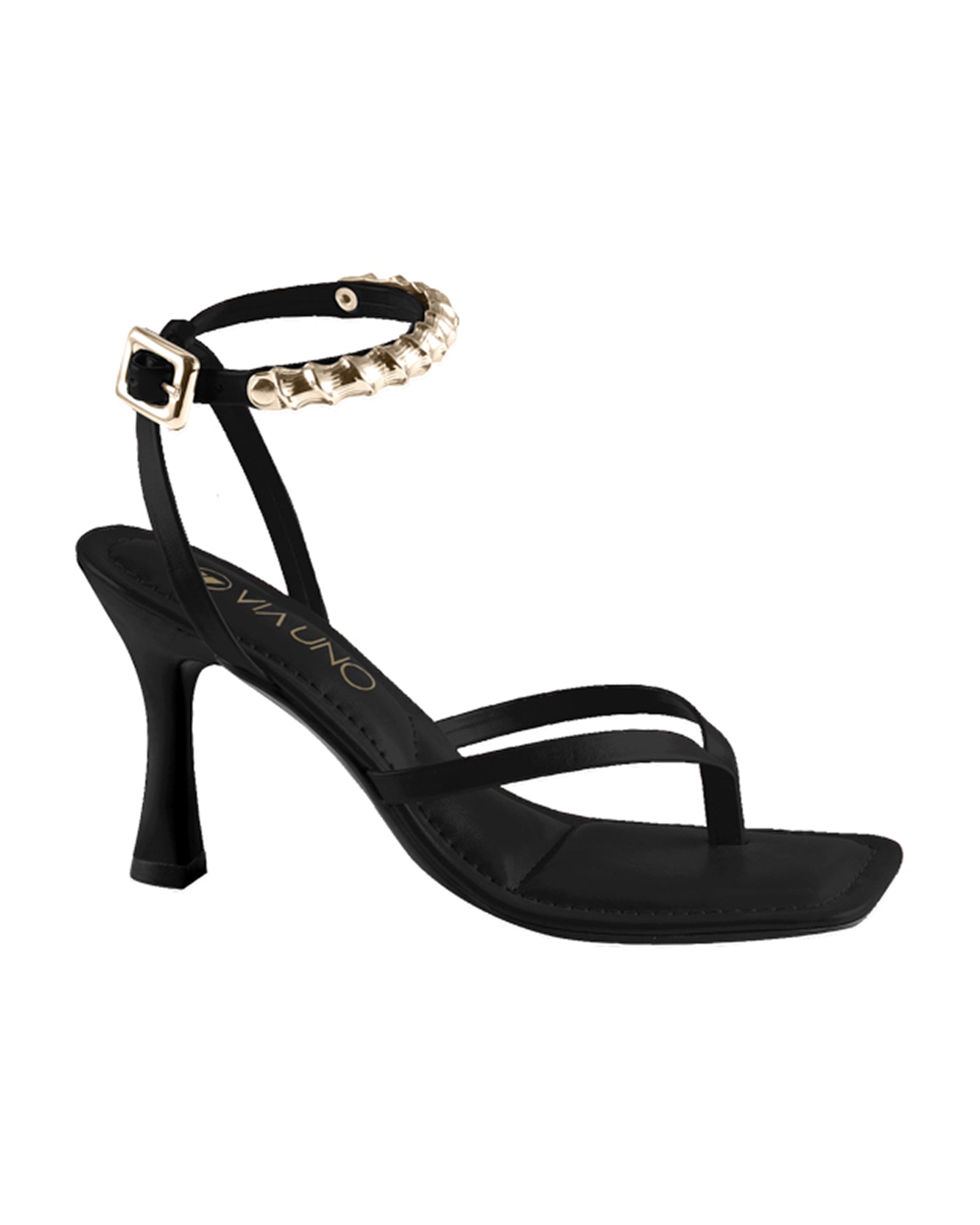 Sandalia Salto Alto 871022 Napa Rock Preto