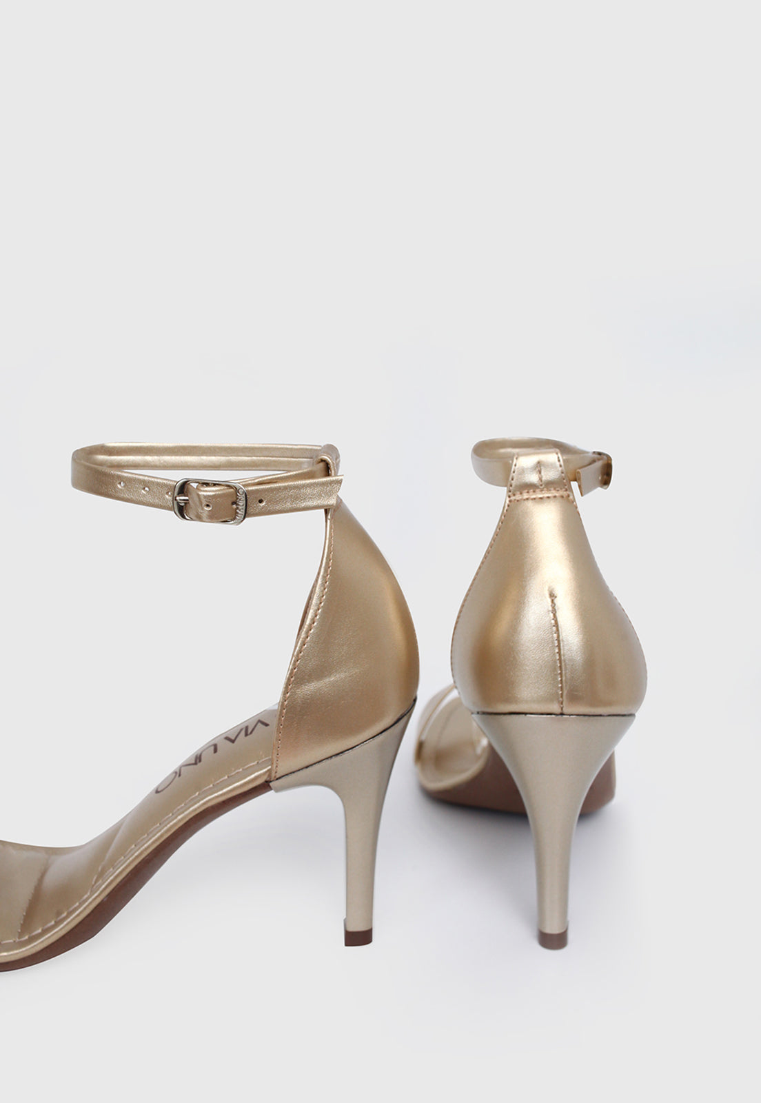 Sandalia Salto Alto 873002 Metalizado Dourado