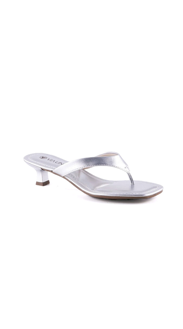 Tamanco Baixo 876008 Metalizado Prata