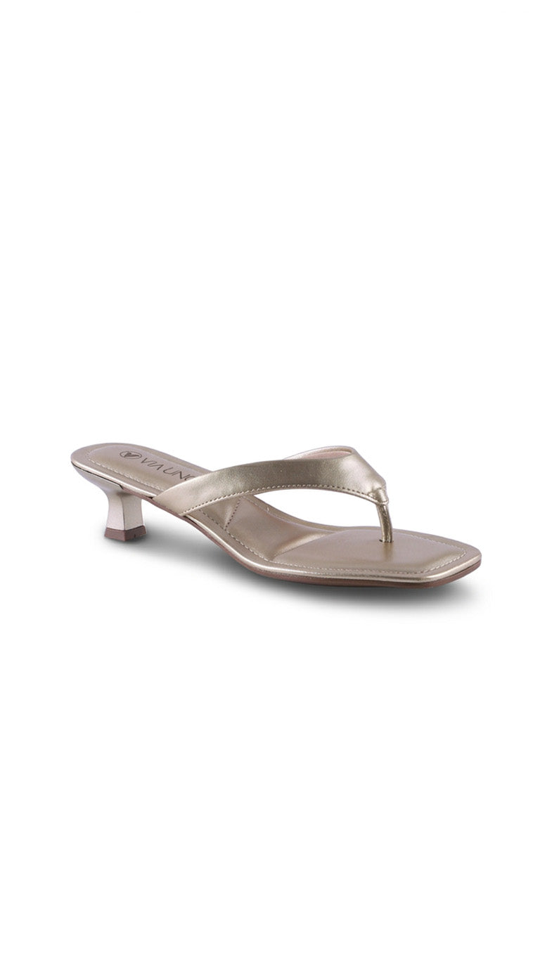 Tamanco Baixo 876008 Metalizado Ouro Light