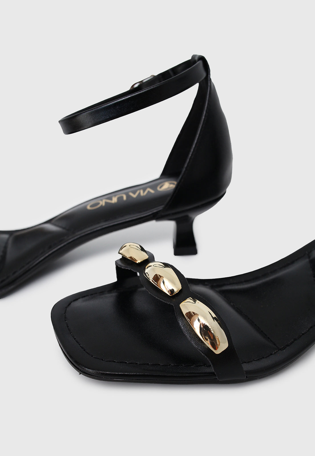 Sandalia Salto Baixo 876025 Napa Rock Preto