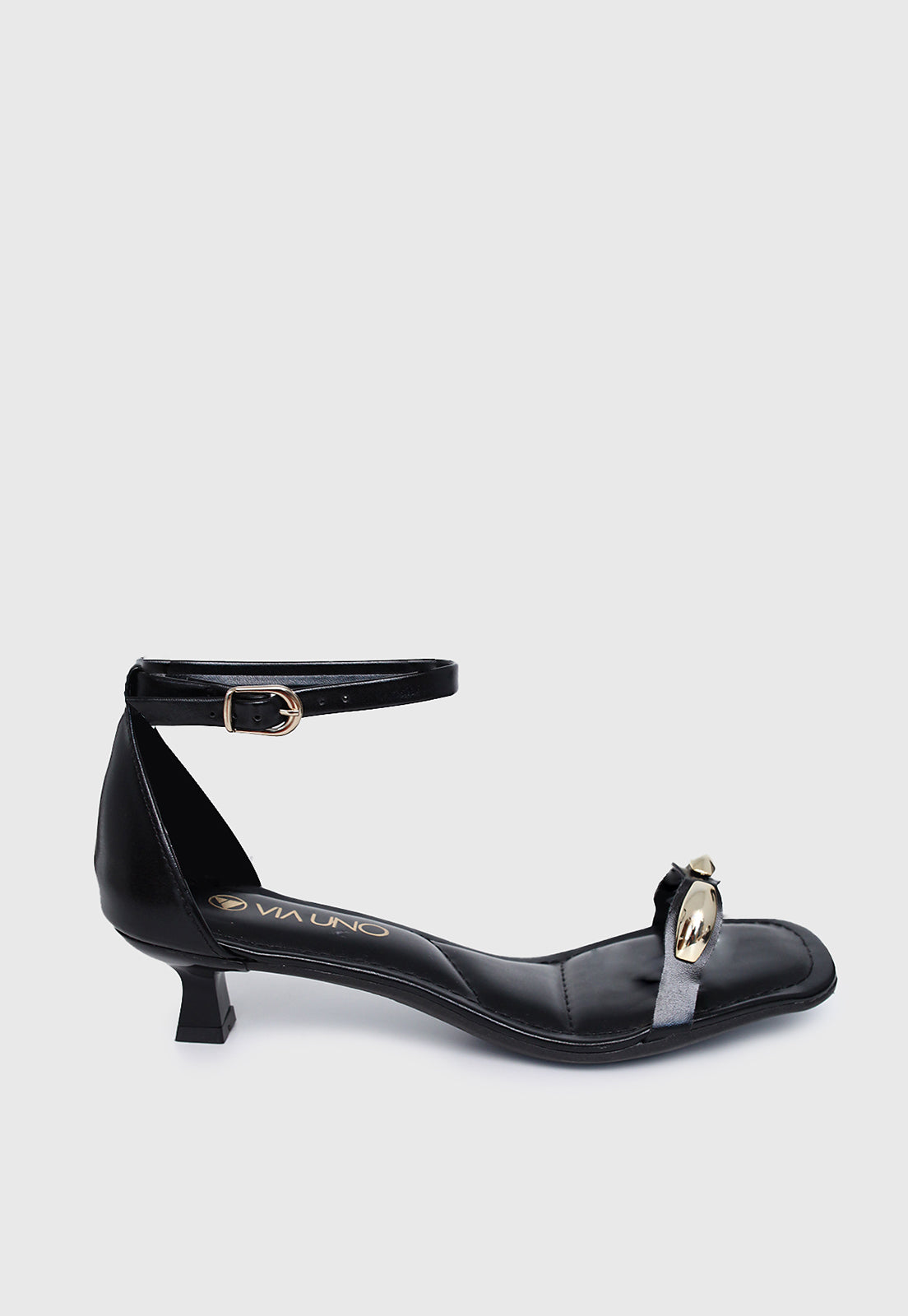 Sandalia Salto Baixo 876025 Napa Rock Preto
