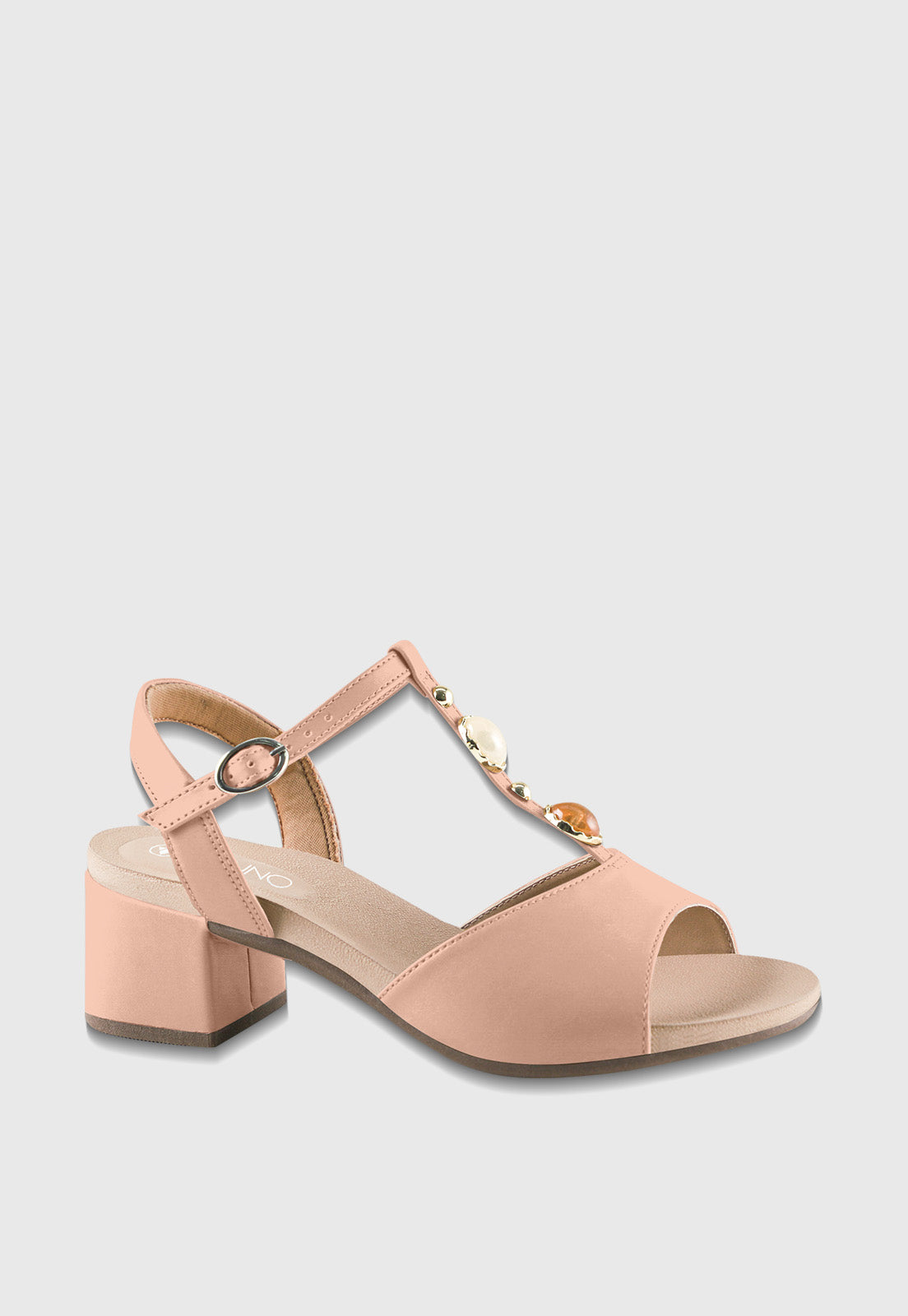 Sandália Salto Médio 889008 Mestiço Nude