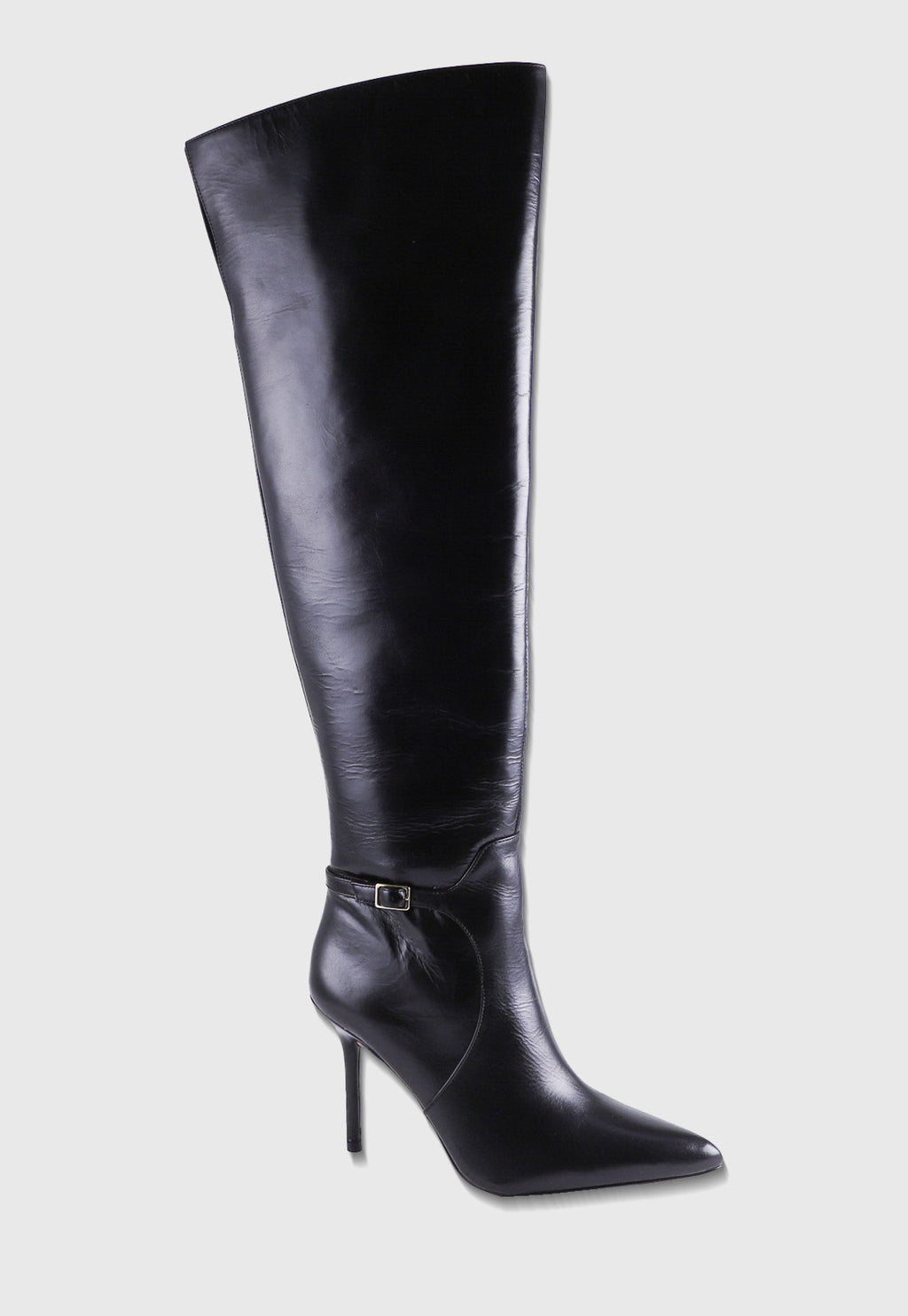 Bota Cano Longo Couro Gianni Bini RV-GB001 Preta