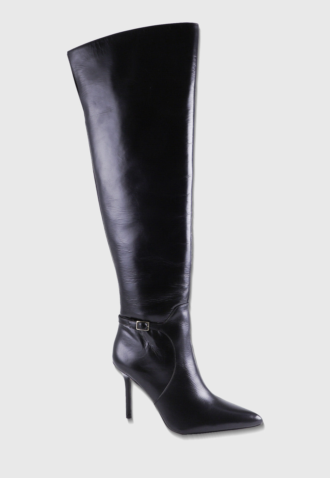 Bota Cano Longo Couro Gianni Bini RV-GB001 Preta