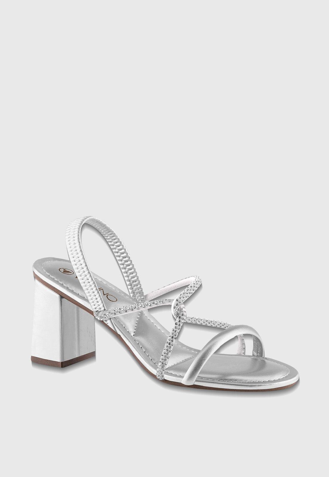 Sandalia Salto Medio 942005 Metalizado Prata