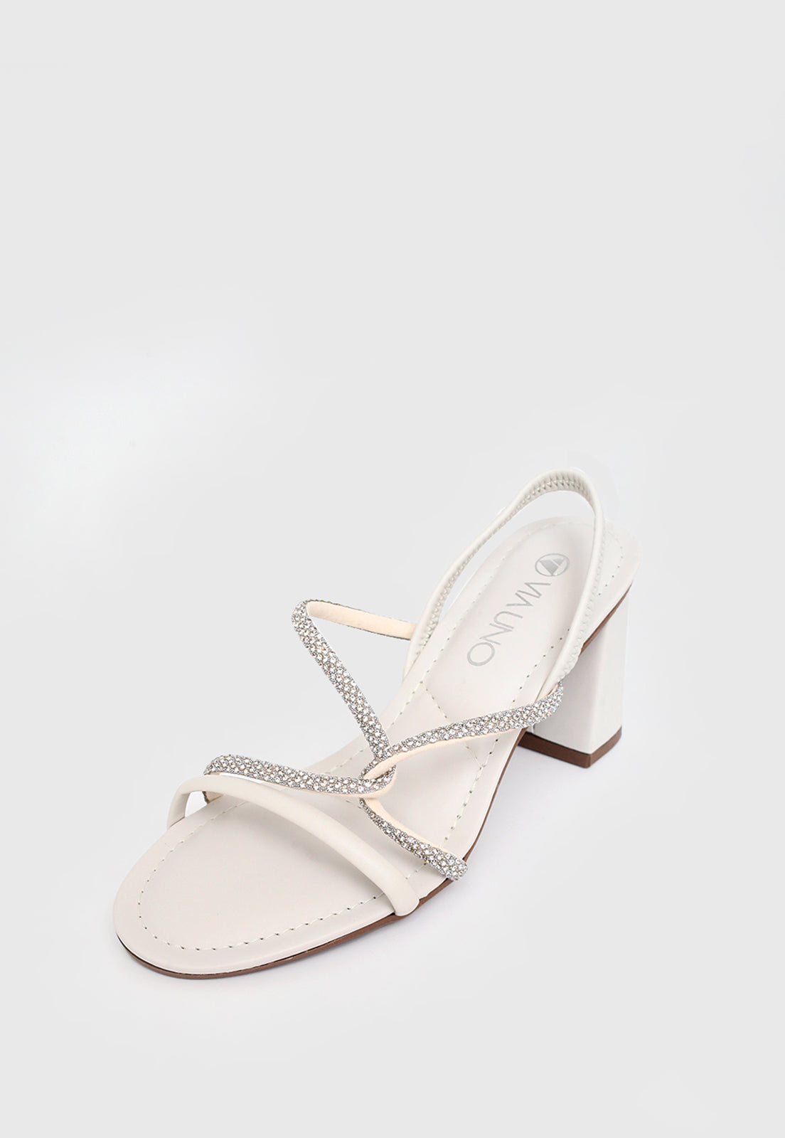 Sandalia Salto Medio 942005 Mestiço Off White