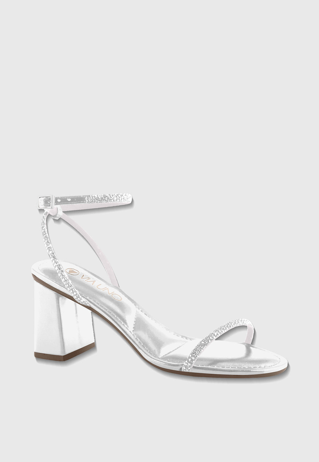 Sandalia Salto Medio 942010 Metalizado Prata