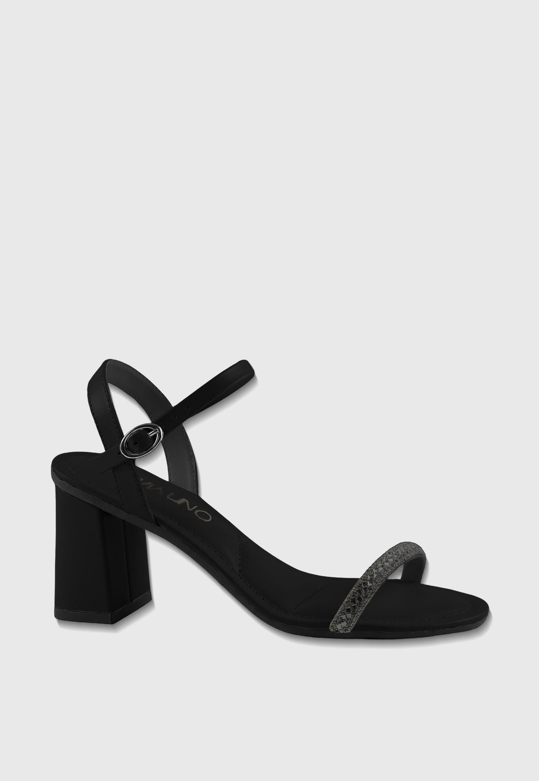 Sandalia Salto Medio 942027 Napa Grafite/Preto