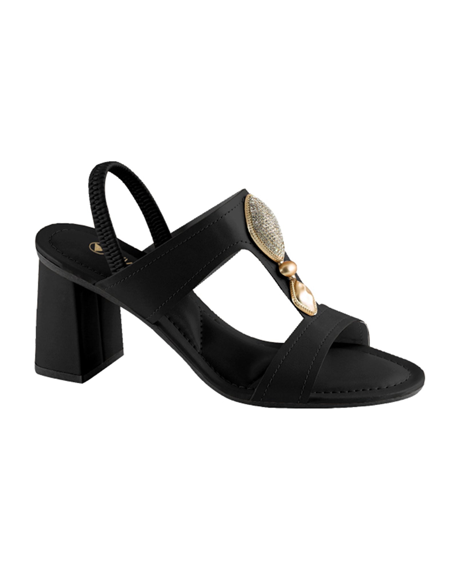 Sandalia Salto Alto 942045 Napa Rock Preto