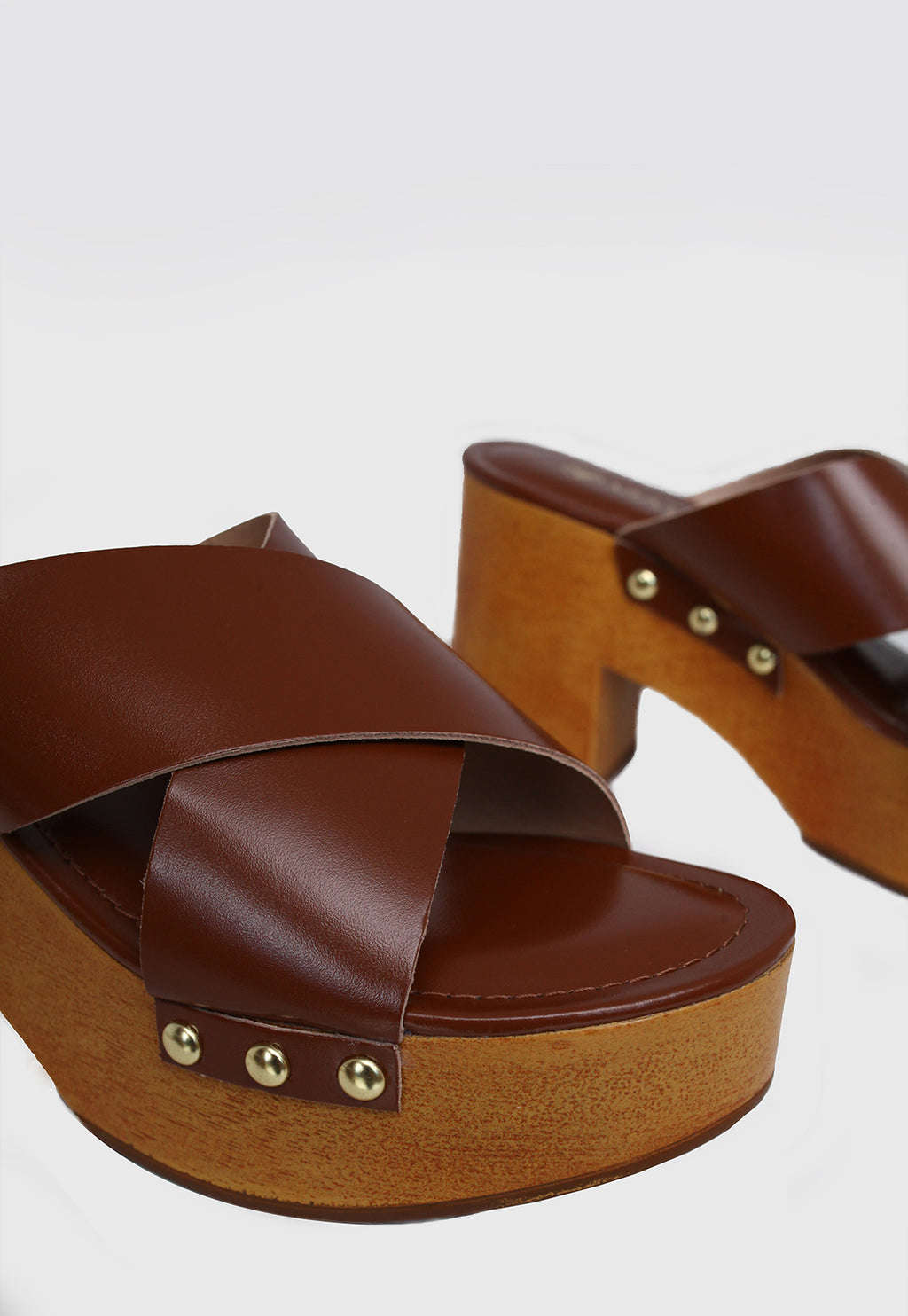 Tamanco Alto 947001 Napa Rock Caramelo