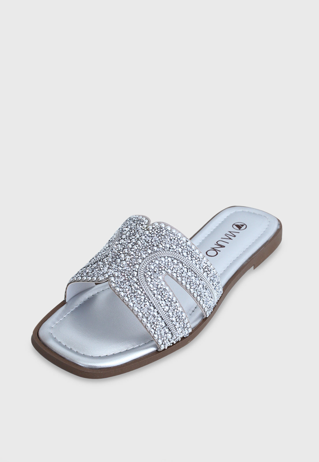 Sandalia Flat 948028 Elegance Prata