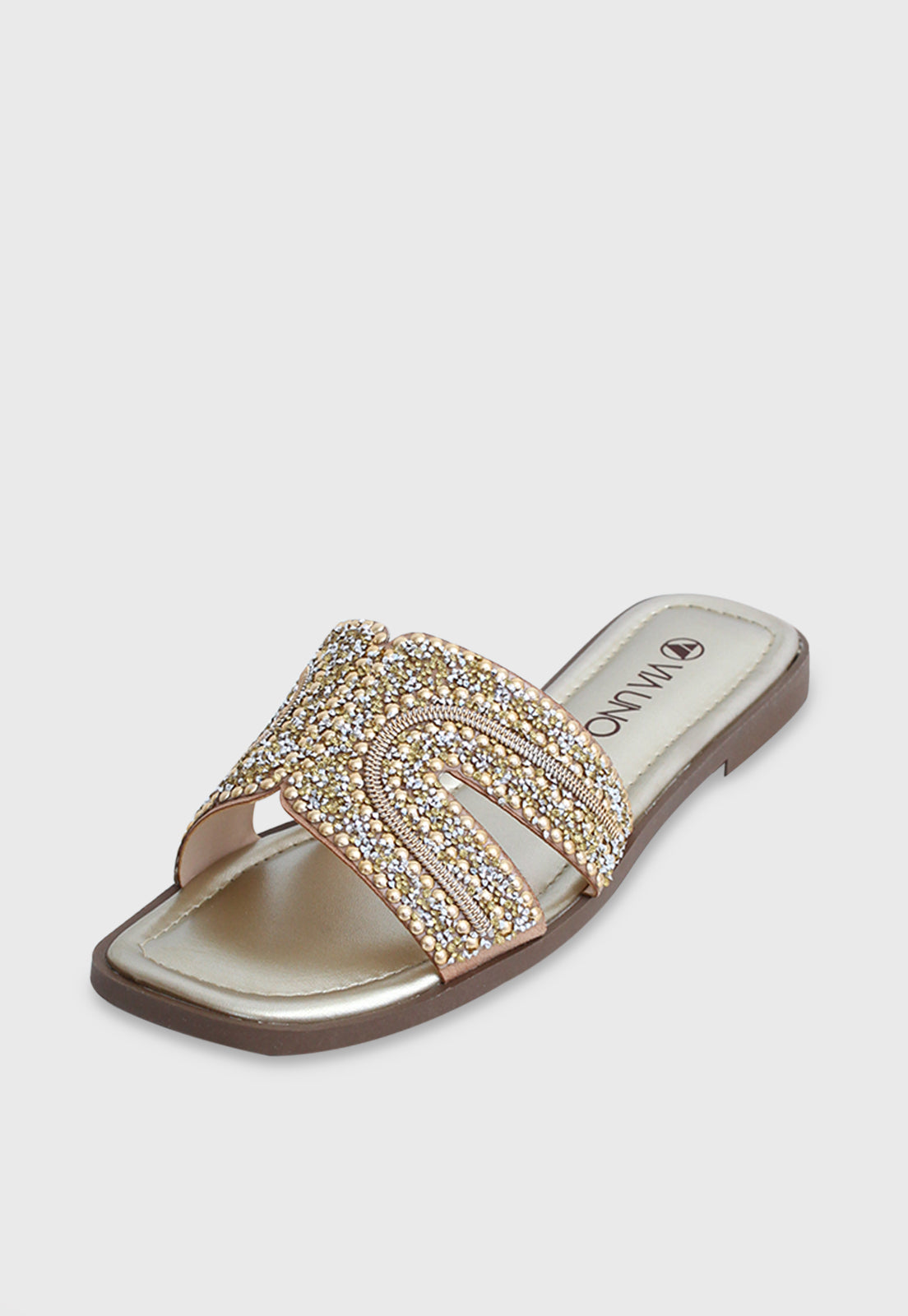 Sandalia Flat 948028 Elegance Ouro Light