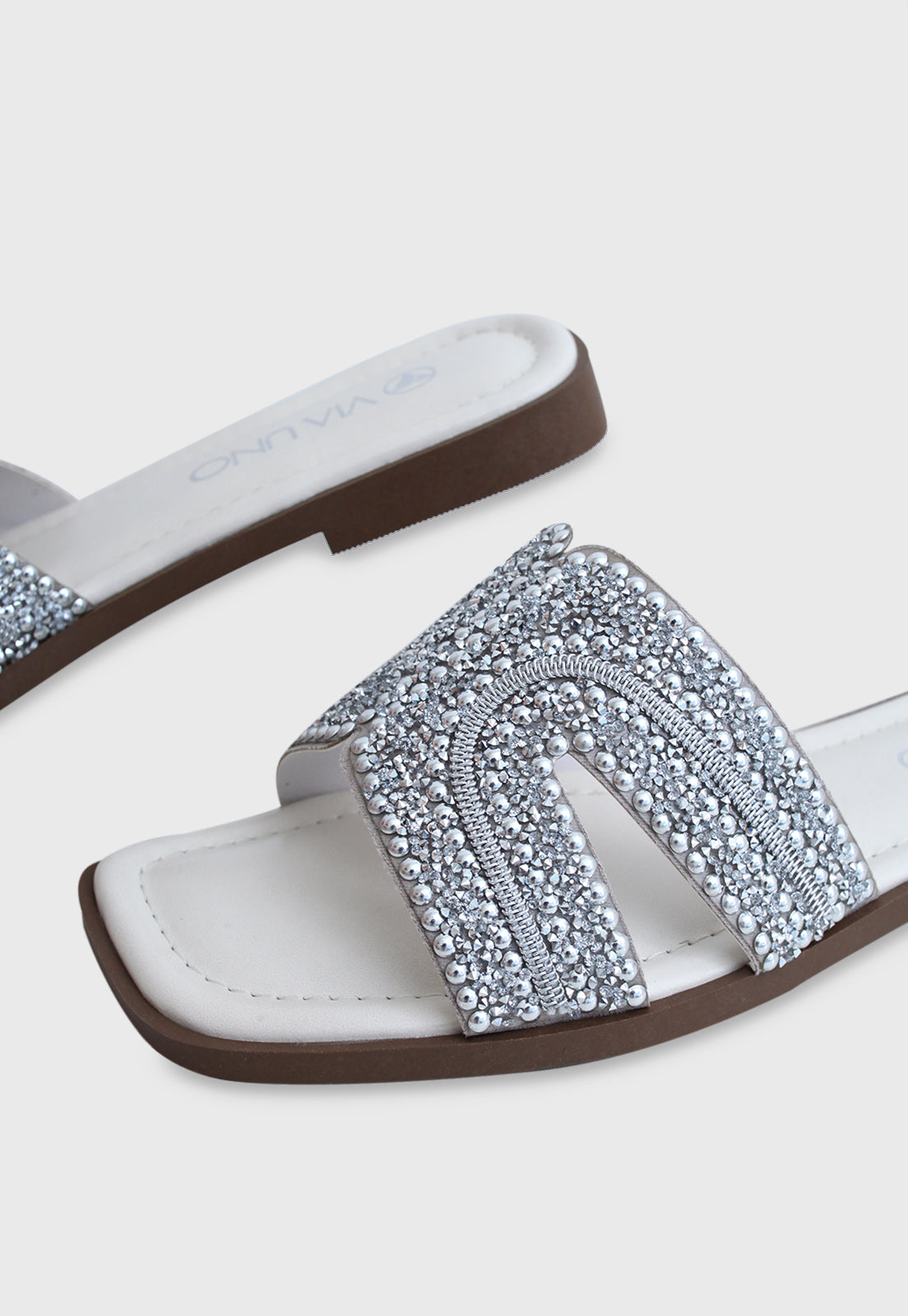 Sandalia Flat 948028 Napa Rock Off White